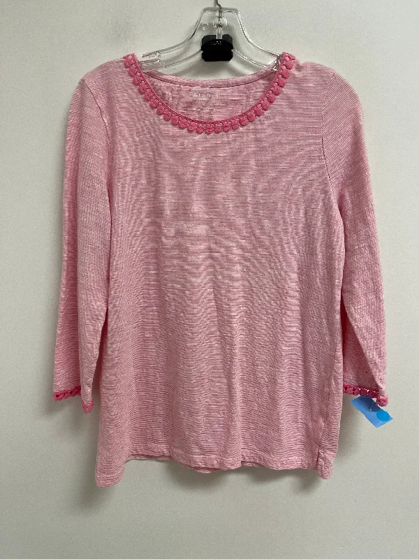 Top Long Sleeve By Talbots In Pink, Size: M