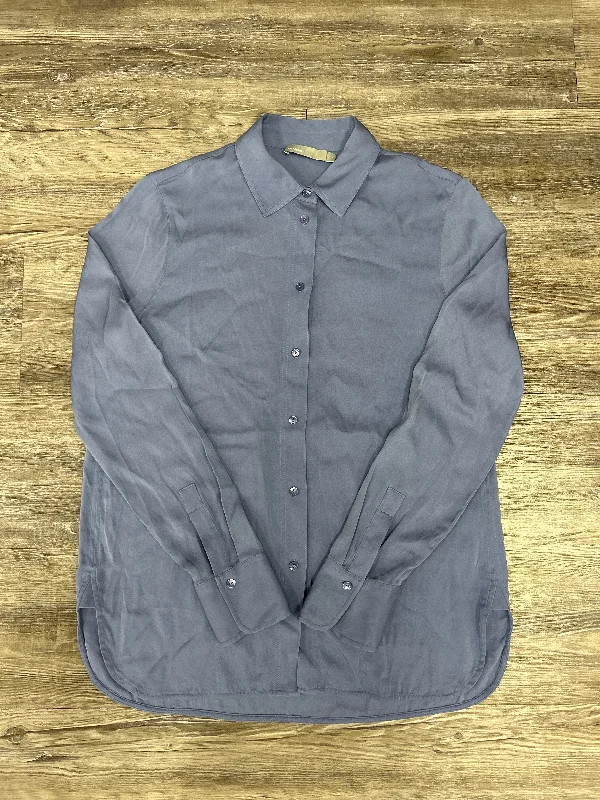 Top Long Sleeve By Vince In Blue, Size: S